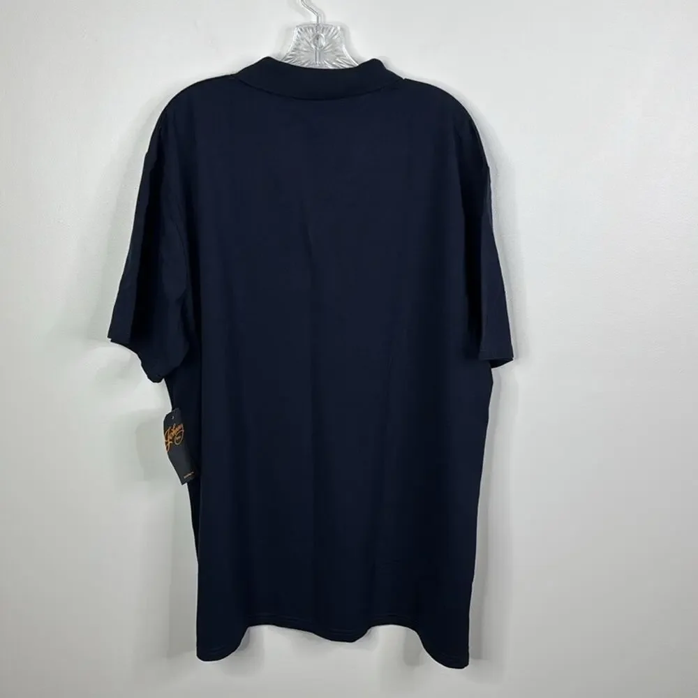Johnny Bigg Quinn Navy Blue Smart Polo Shirt Big & Tall Size 1XL NWT